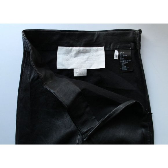 Maison Martin Margiela Pour H&M Leather Black Leggings Drainpipe Trousers - Picture 10 of 11